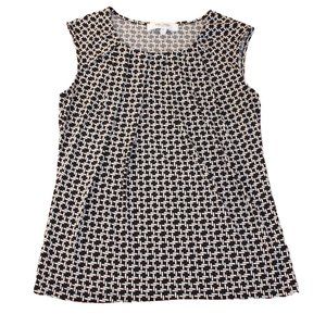Jones Studio Separates Sleeveless Blouse  Blk/Wht  Size Small